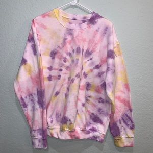 CUSTOM handmade tie dye crew neck sweatshirt